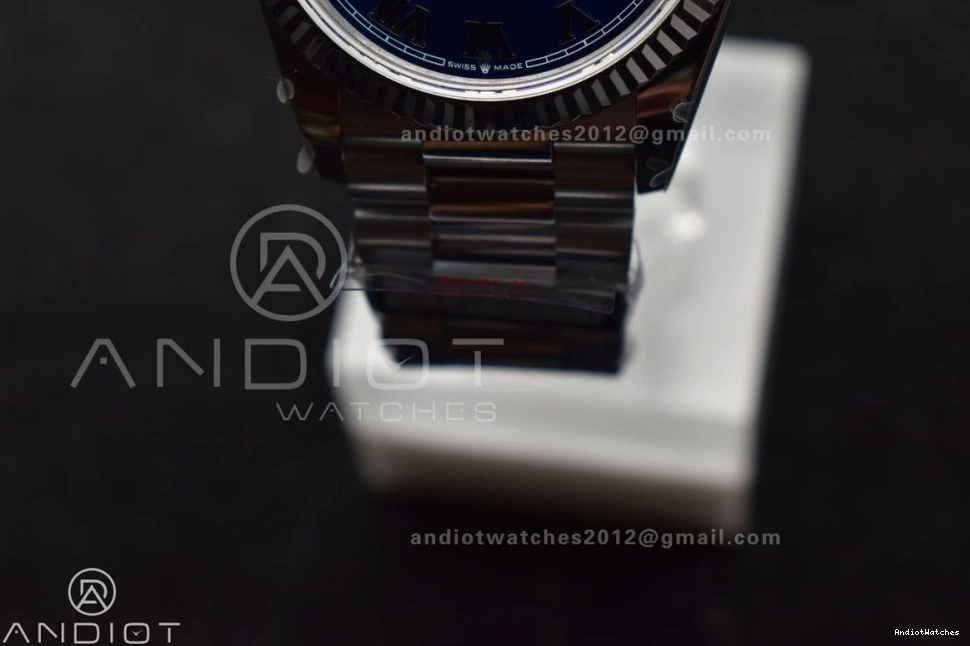 Weight) 36 President vr3255 V5 QF Bracelet SS 904L Roman 679 BestValue Dial Blue DayDate Edition Steel Best (Gain on 0712